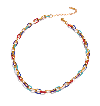 Rainbow Necklace 18K PVD