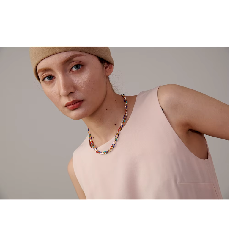 Rainbow Necklace 18K PVD