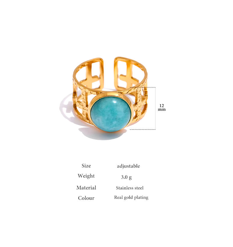 Blue Stone ring 18K