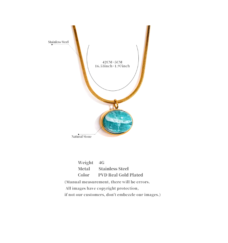 Amazonite Necklace 18K