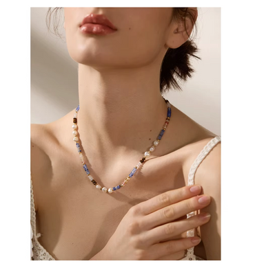 Lazuli Necklace 18K PVD