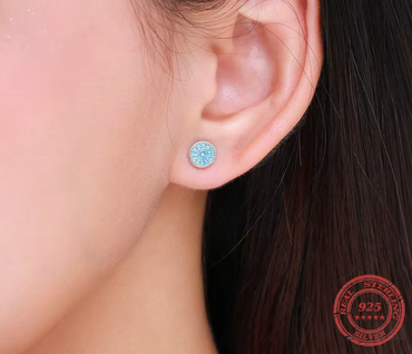 Turquoise Hoops 925 Silver