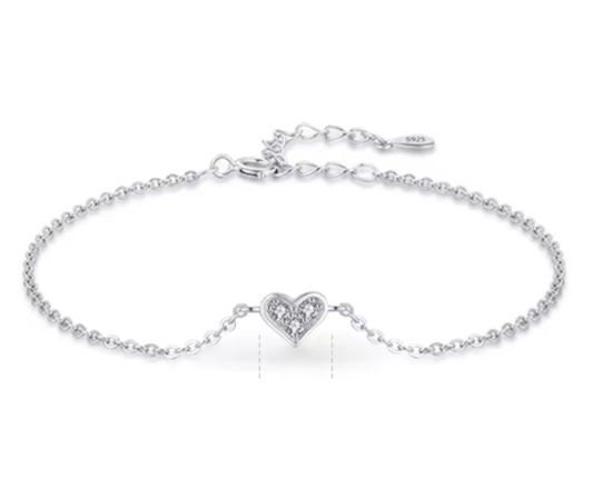 Heart Bracelet 925 Silver