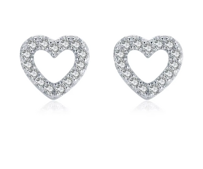 Heart Studs 925 Silver