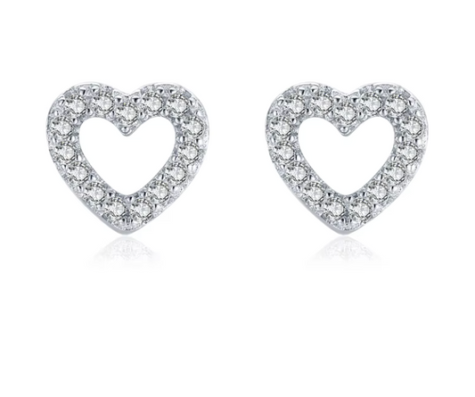Heart Studs 925 Silver