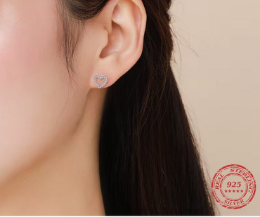 Heart Studs 925 Silver