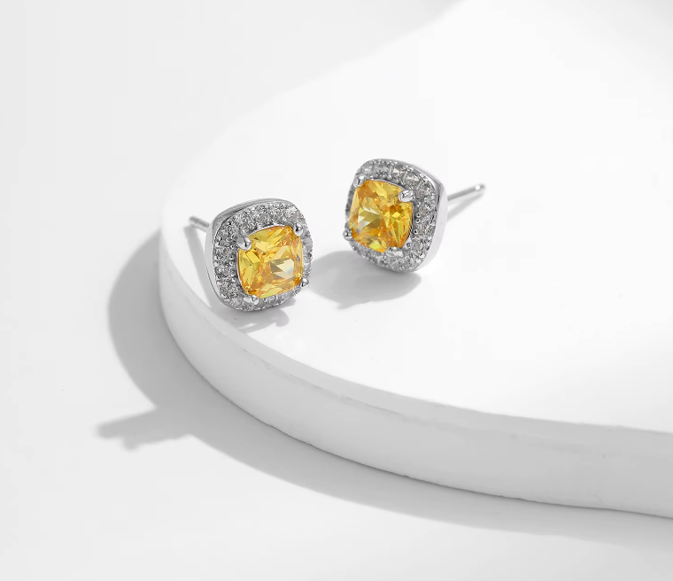 Yellow Stud 925 Silver