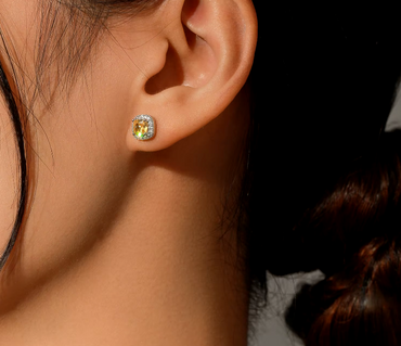 Yellow Stud 925 Silver