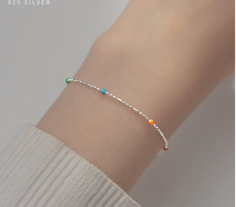 Rainbow Bracelet 925 Silver