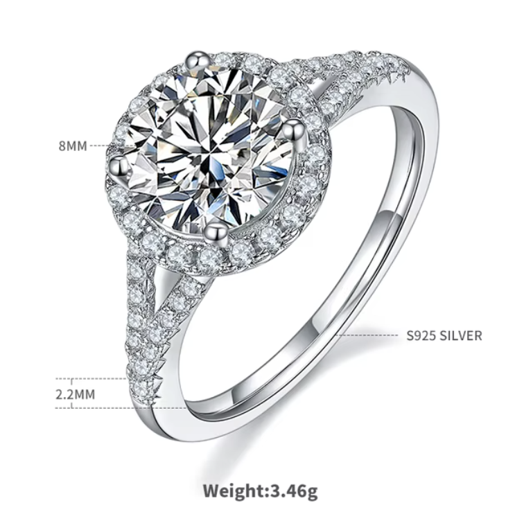 Annive 925 Silver Moissanite