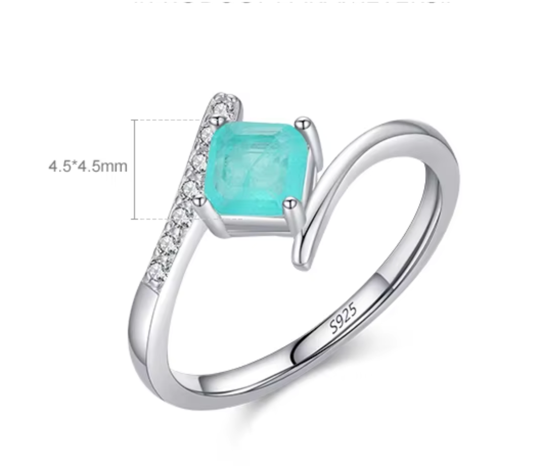 Paraiba Ring 925 Silver