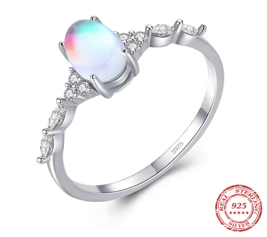 Moonstone Ring 925 Silver