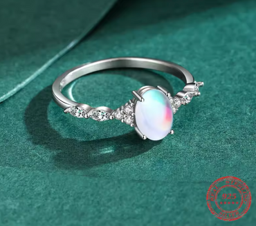 Moonstone Ring 925 Silver