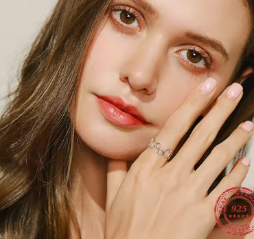 Irregular Round Ring 925 Silver