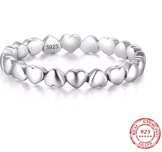 Heart Finger Ring 925 Silver