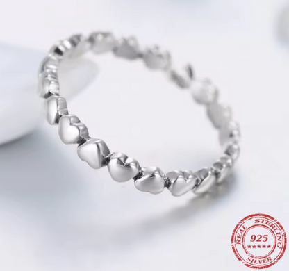 Heart Finger Ring 925 Silver
