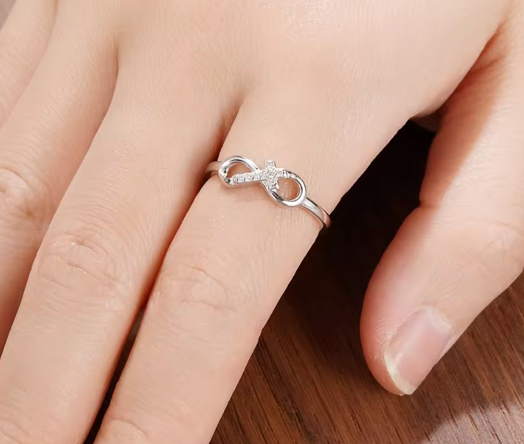 Infinity Sign Ring 925 Silver