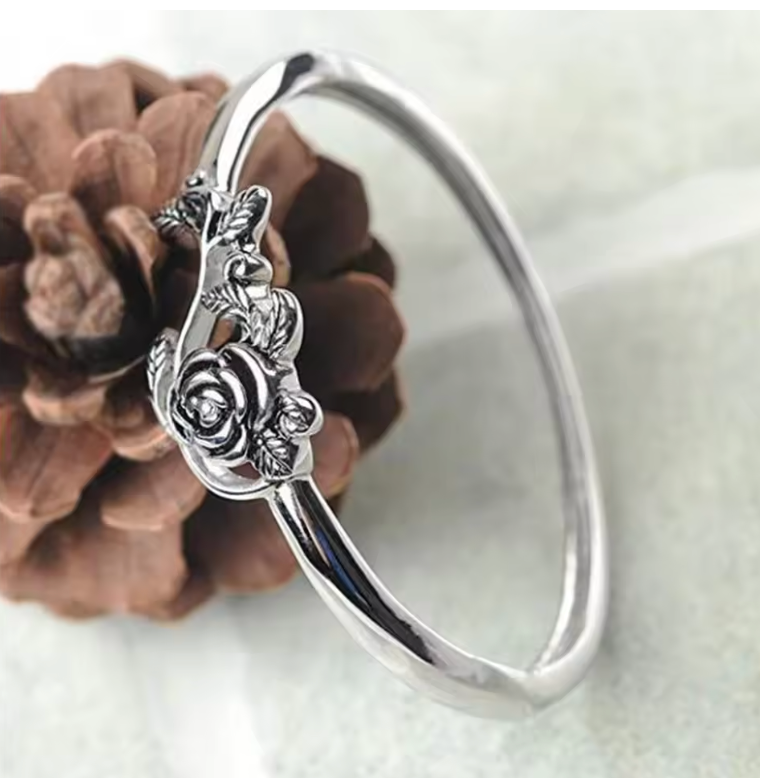 Vintage Black Ring 925 Silver