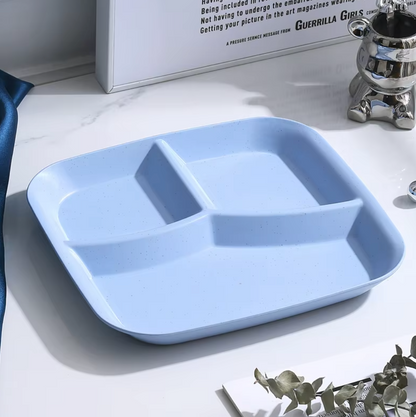 Unbreakable Square Divided Plates – Eco-Friendly & Family-Friendly 🌿✨
