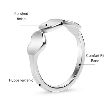 3 Heart Ring