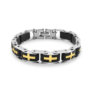 Cross Bike Chain Bracelet