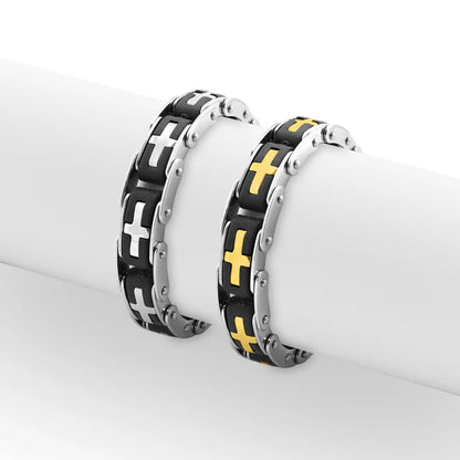 Cross Bike Chain Bracelet