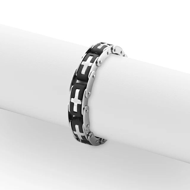 Cross Bike Chain Bracelet