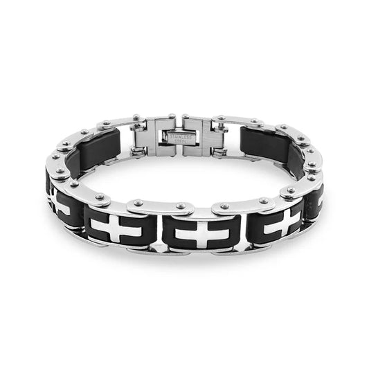 Cross Bike Chain Bracelet