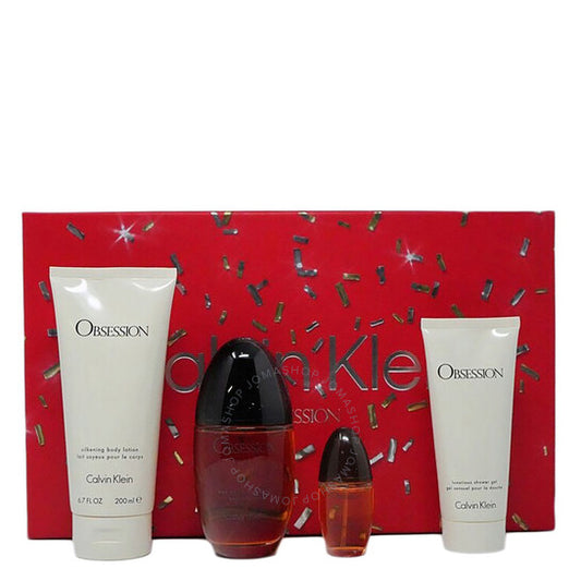CALVIN KLEIN OBSESSION (W) 4PC SET