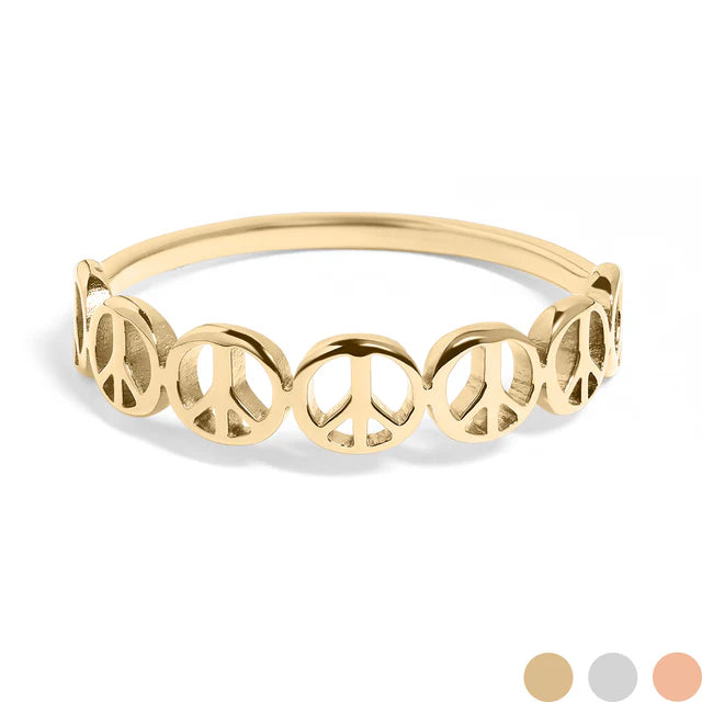 Peace Sign Stacking Ring