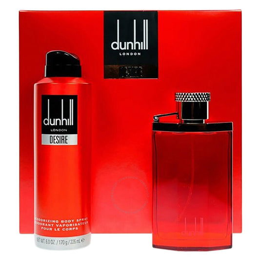 DUNHILL DESIRE RED (M) 2PC SET (3.4oz EDT sp, 6.0oz Deo Body Spray)