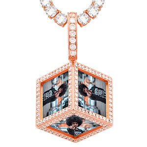 14K Gold Plating Custom Pendant Photo Medallion Necklace