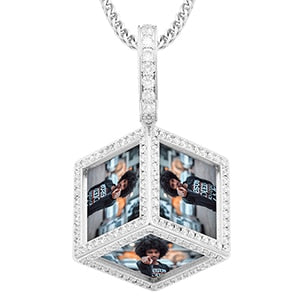 14K Gold Plating Custom Pendant Photo Medallion Necklace