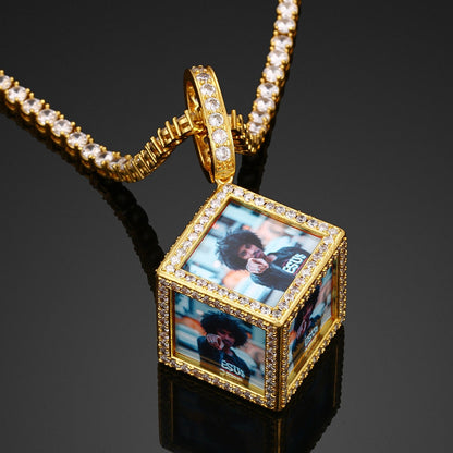 14K Gold Plating Custom Pendant Photo Medallion Necklace
