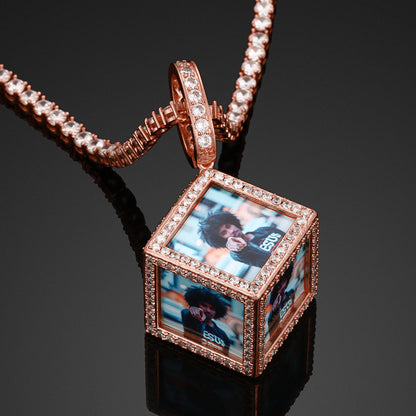 14K Gold Plating Custom Pendant Photo Medallion Necklace