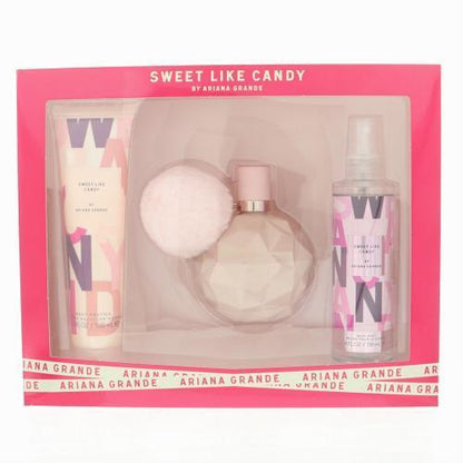 ARIANA GRANDE SWEET LIKE CANDY (W) 3PC SET (3.4oz edp sp, 3.4oz Body Souffle, 4.0oz Body Mist