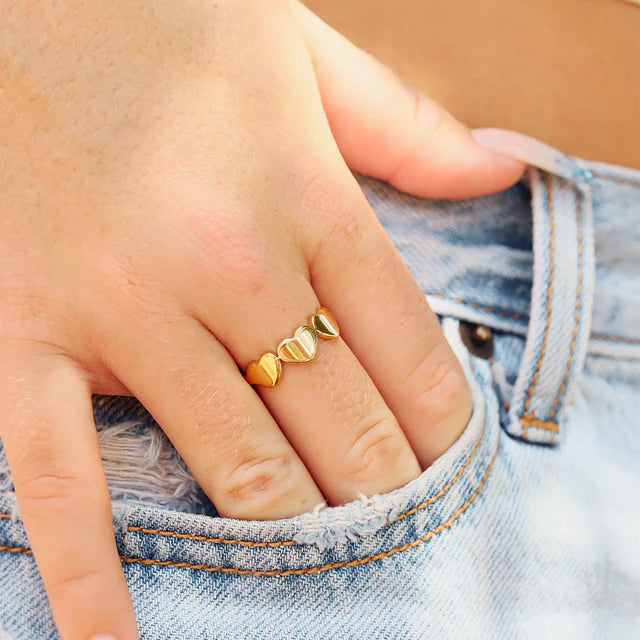 3 Heart Ring